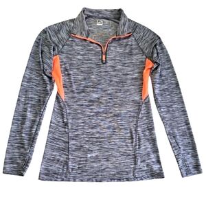RBX Gray and Orange Long Sleeve Athletic Top